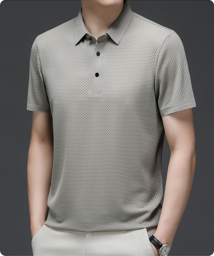Frederik | Stilfuld Tekstureret Polo Shirt til Mænd