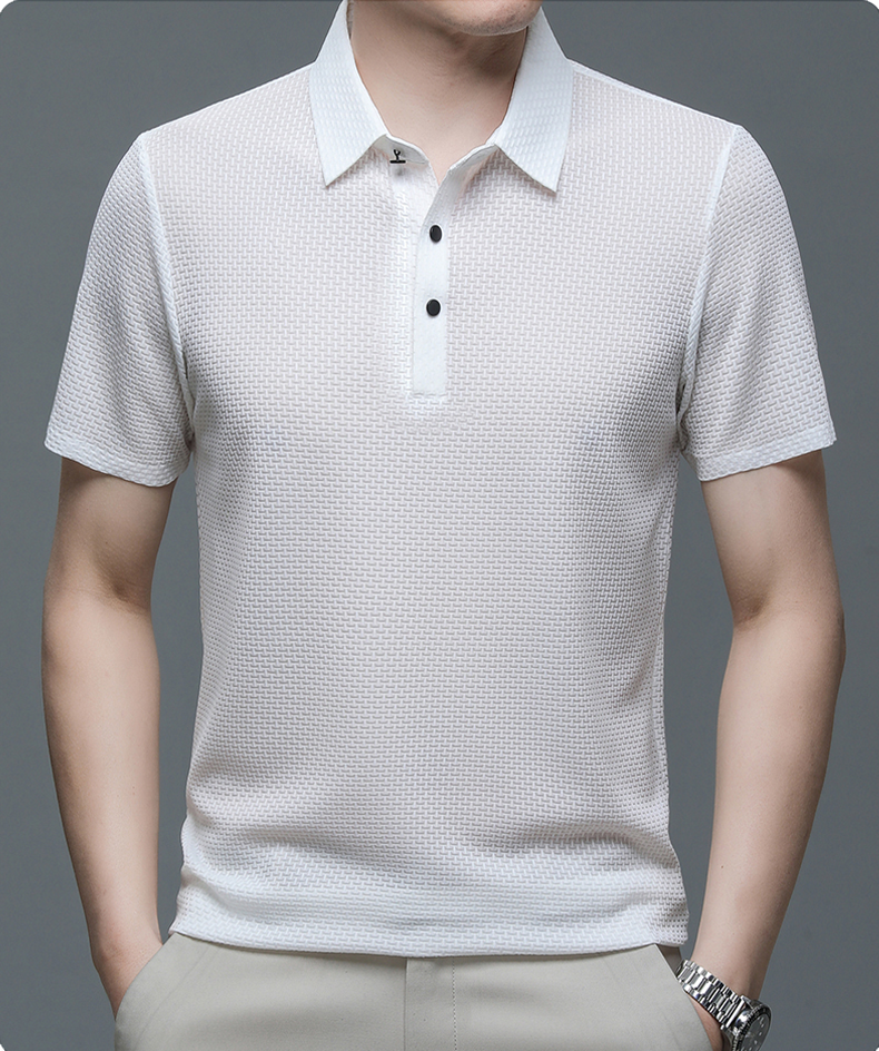 Frederik | Stilfuld Tekstureret Polo Shirt til Mænd