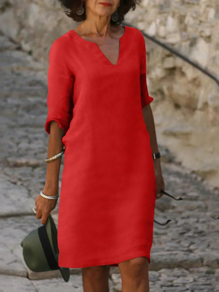 Josette™ | Elegant Kjole med V-hals